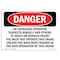 Signmission OSHA Danger, Safe Crane Operation Untrained Operator, 24in X 18in Decal, 18" W, 24" L, Landscape OS-DS-D-1824-L-1755 - alternate 1